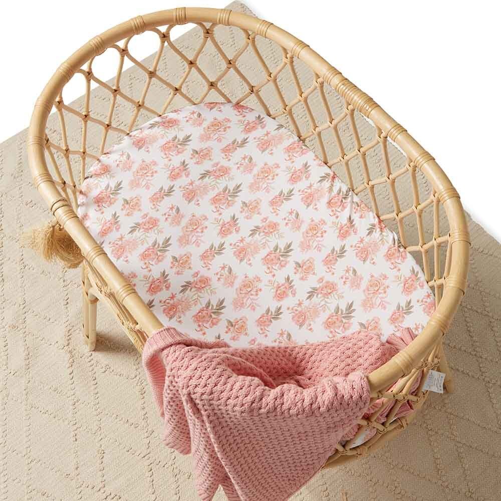 Rosette Organic Bassinet Sheet / Change Pad Cover - View 4