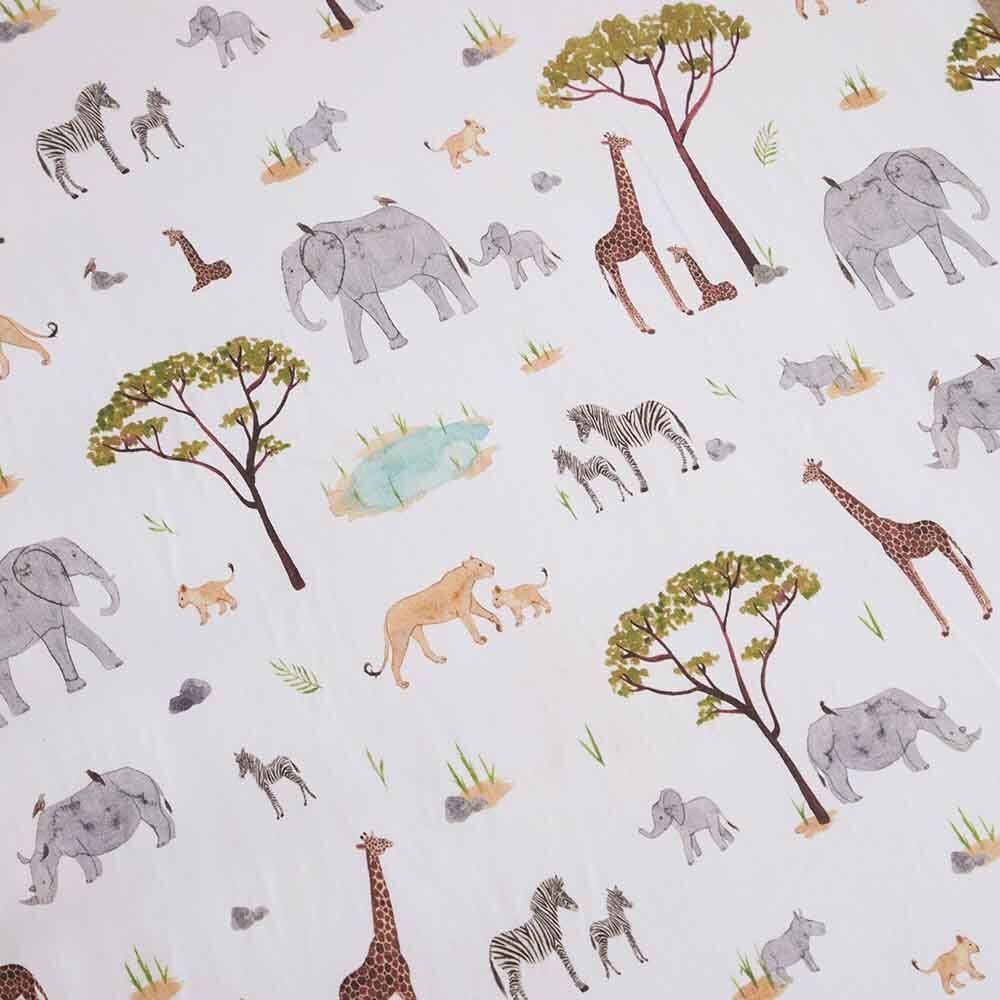 Safari Organic Bassinet Sheet / Change Pad Cover - View 2