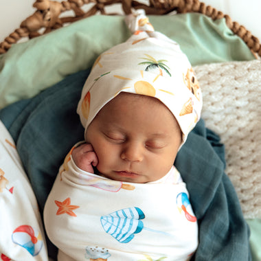 Beach Fun Organic Knotted Beanie | Snuggle Hunny