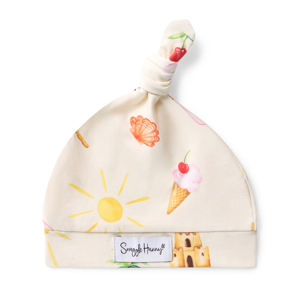 Beach Fun Organic Knotted Beanie - View 2