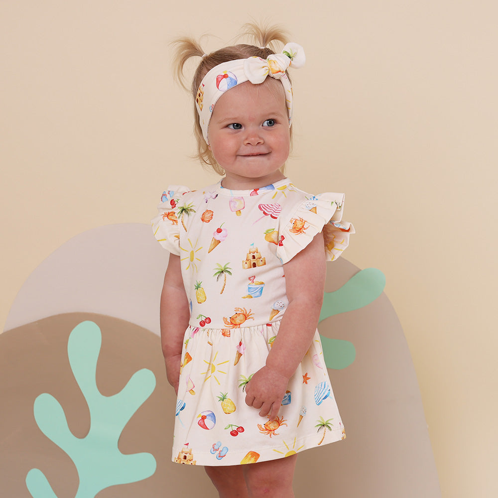 Beach Fun Short Sleeve Organic Dress - View 9
