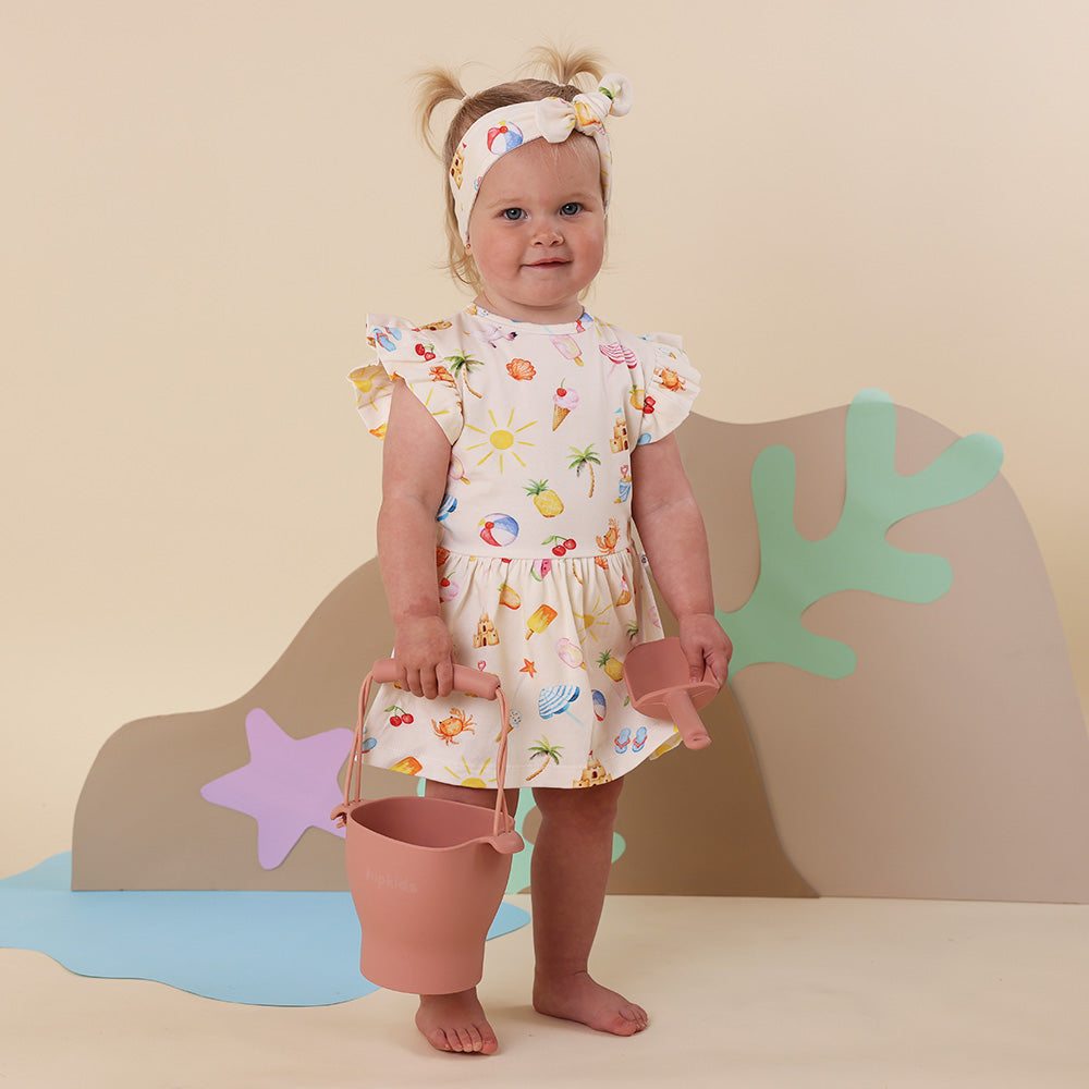 Beach Fun Short Sleeve Organic Dress - View 1