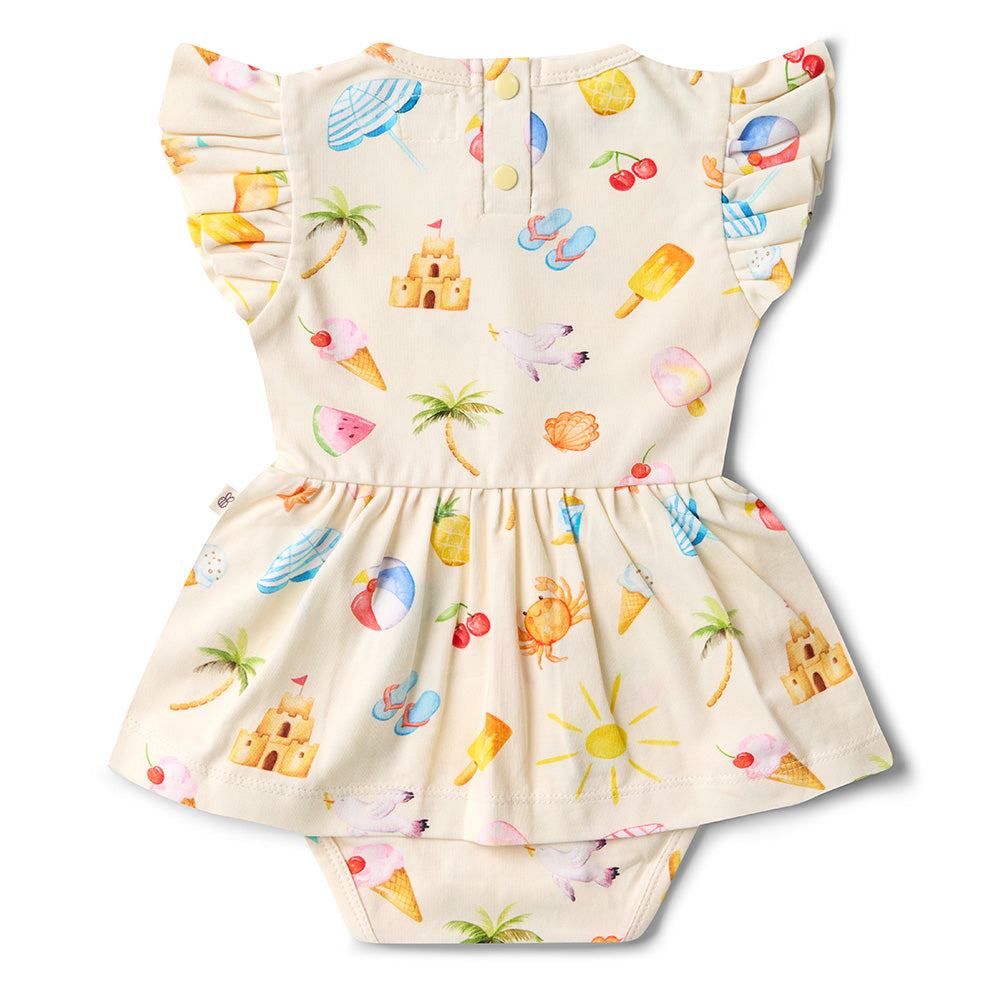 Beach Fun Short Sleeve Organic Dress - View 12