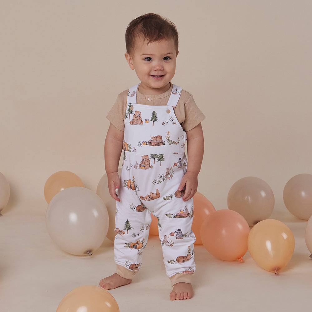 Bears Organic Snuggle Overalls - View 1