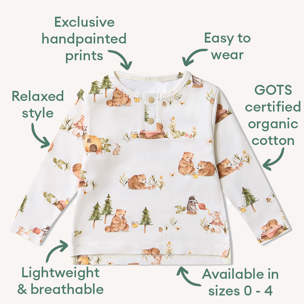 Bears Organic Long Sleeve Top - View 4