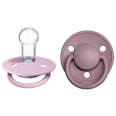 BIBS De Lux Silicone Dummy 2 Pack - Dusky Lilac/ Heather-Snuggle Hunny