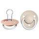 BIBS De Lux Silicone Night Glow Dummy 2 Pack - Blush/ Vanilla - Thumbnail 1