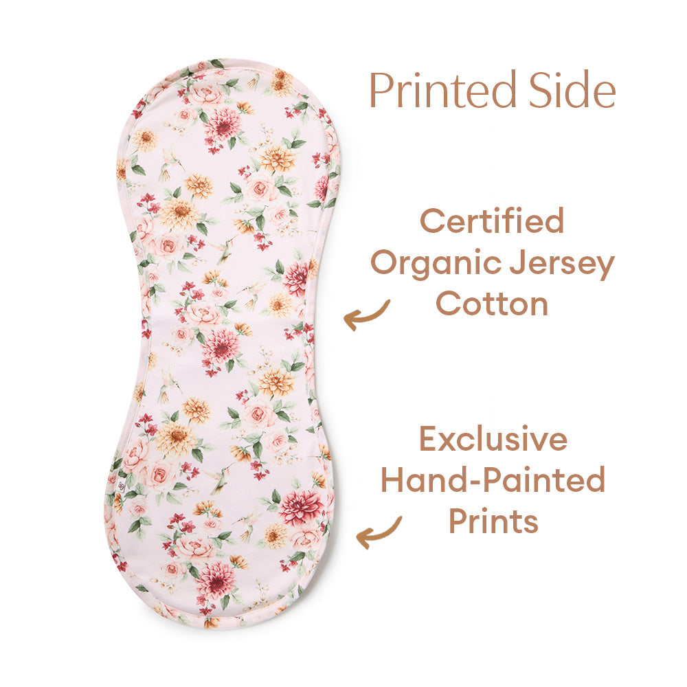 Birds & Blooms Organic Cotton Burp Cloth - View 4