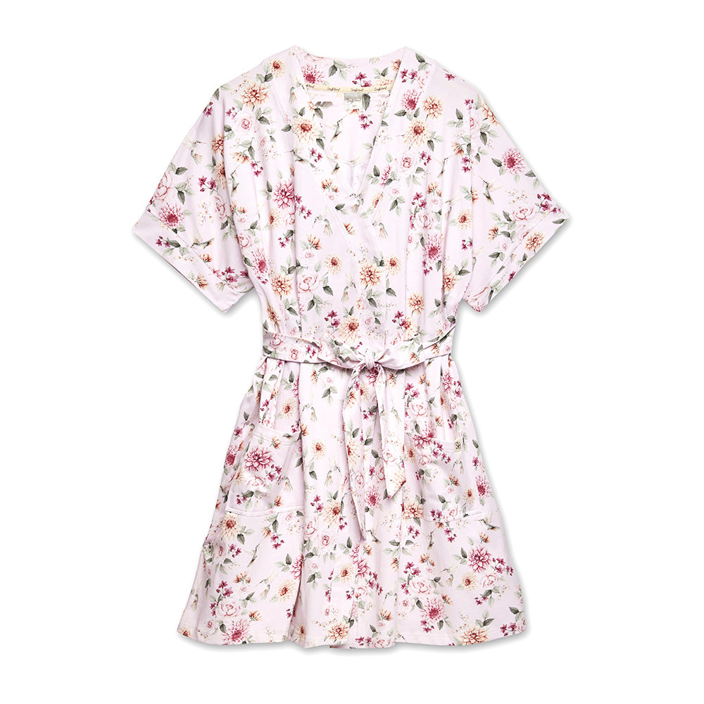 Birds & Blooms Organic Maternity Robe - View 4