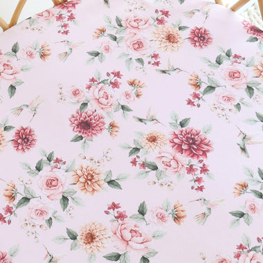 Birds & Blooms Organic Bassinet Sheet / Change Pad Cover | Snuggle Hunny