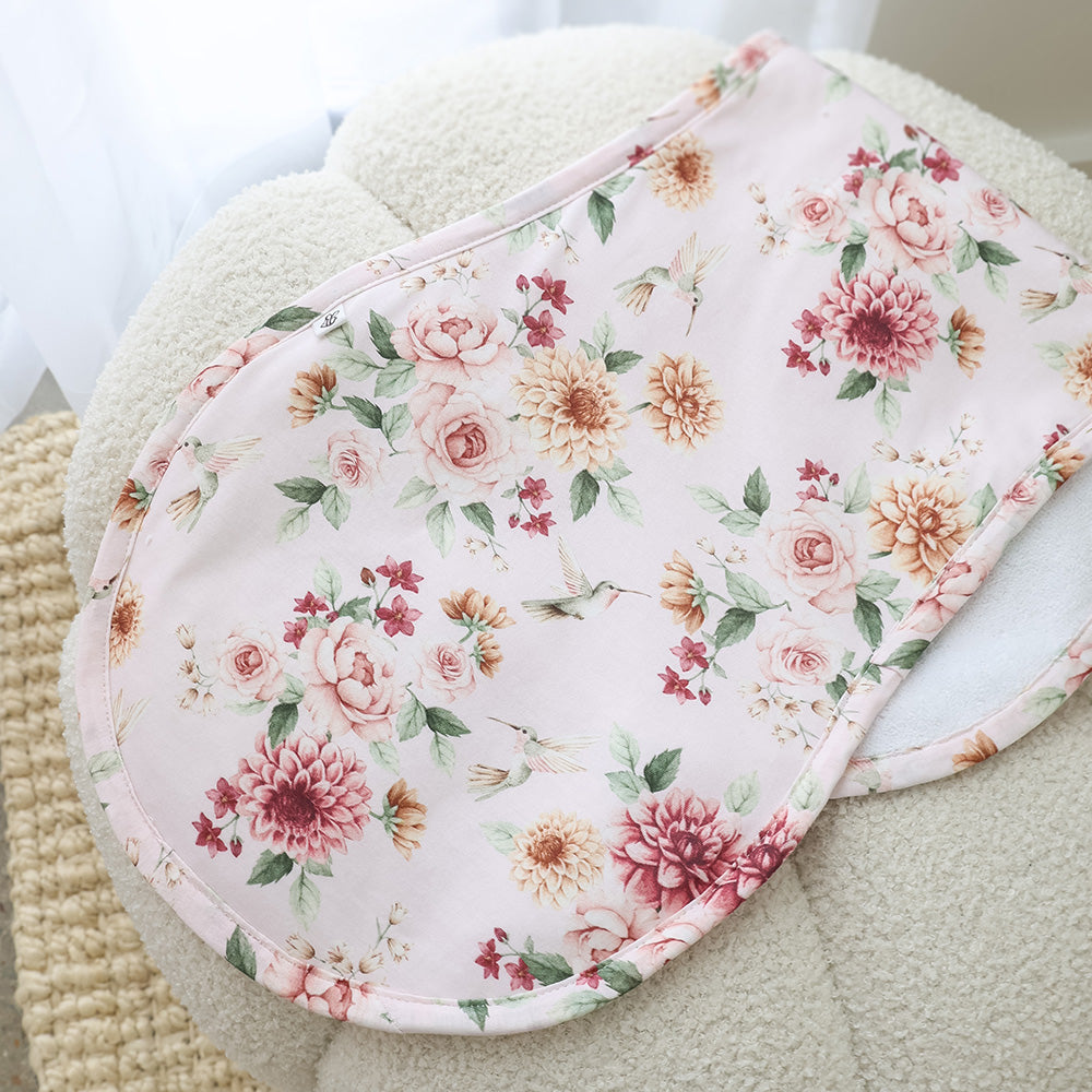 Birds & Blooms Organic Cotton Burp Cloth - View 5
