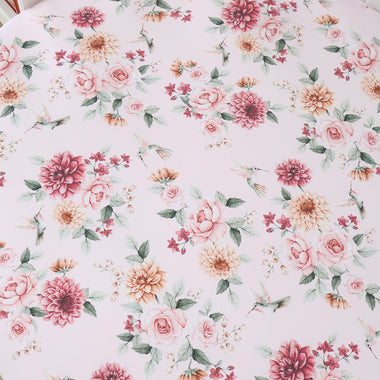 Birds & Blooms Organic Fitted Cot Sheet | Snuggle Hunny