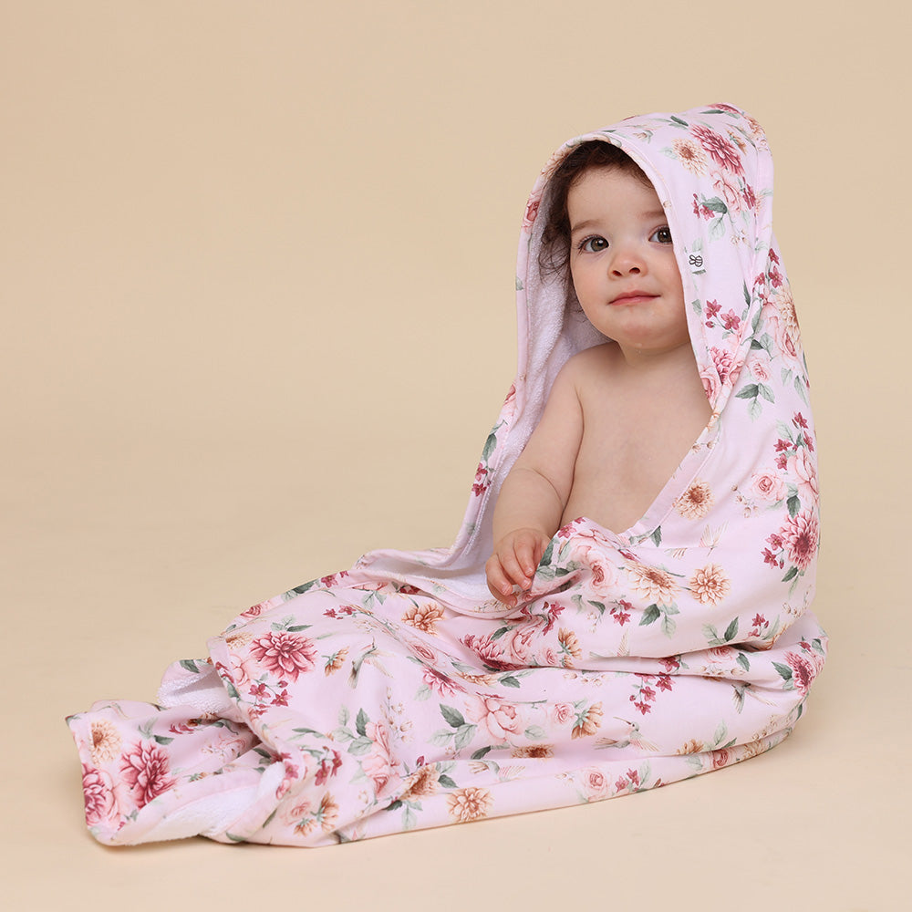 Birds & Blooms Organic Hooded Baby Towel - View 4
