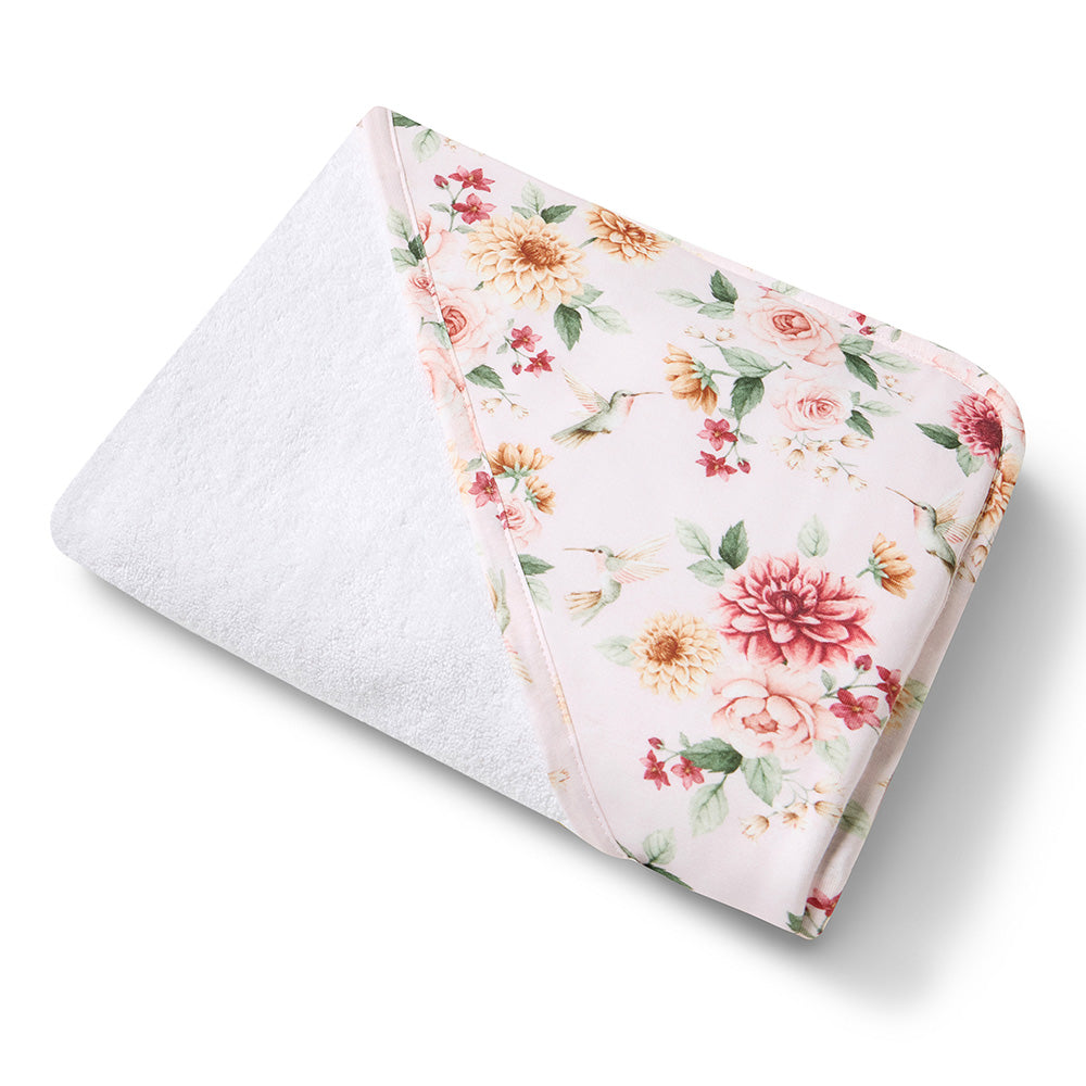 Birds & Blooms Organic Hooded Baby Towel - View 2