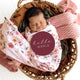 Birds & Blooms Organic Jersey Wrap & Topknot Set - Thumbnail 6