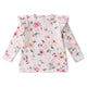 Birds & Blooms Organic Long Sleeve Top with Frill - Thumbnail 2