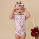 Birds & Blooms Short Sleeve Organic Bodysuit with Frill - Thumbnail 8