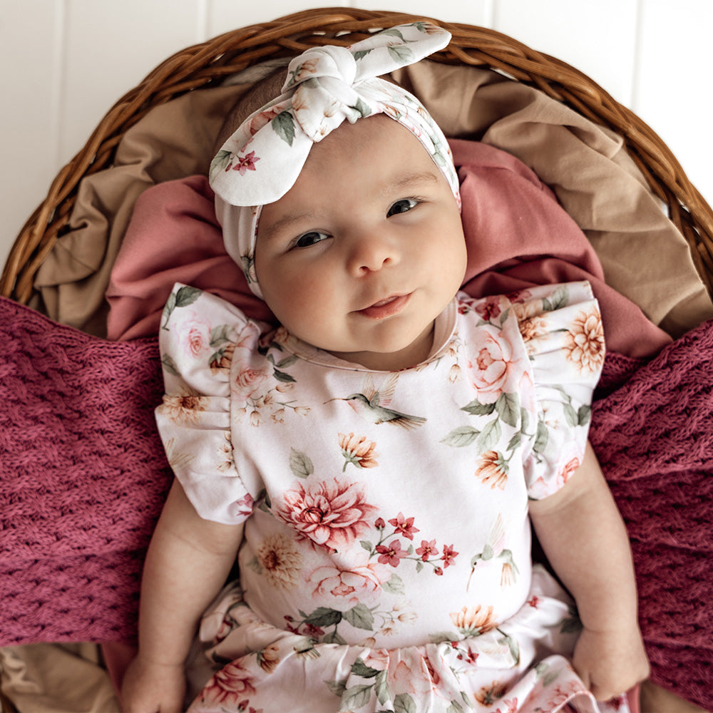 Birds & Blooms Short Sleeve Organic Dress - View 3