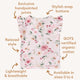 Birds & Blooms Organic Short Sleeve Top with Frill - Thumbnail 5
