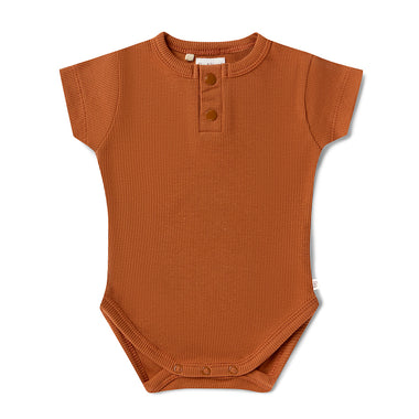Biscuit Short Sleeve Organic Bodysuit | Snuggle Hunny