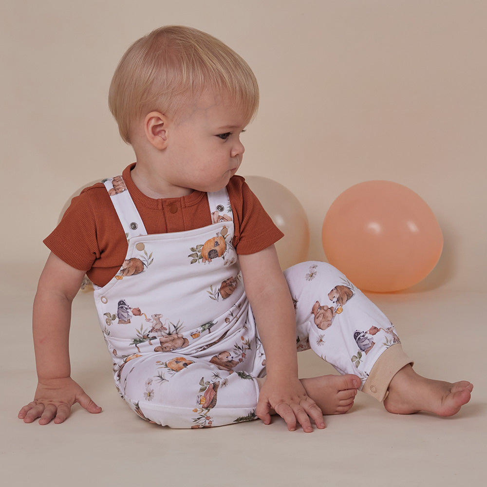 Biscuit Short Sleeve Organic Bodysuit - View 3