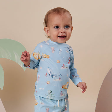 Blue Little Subs Rashie Vest | Snuggle Hunny
