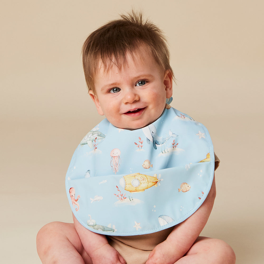 Blue Little Subs Snuggle Bib - View 1