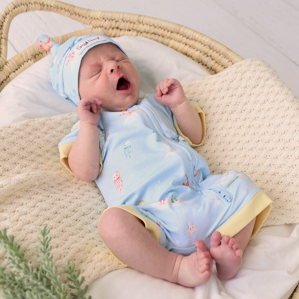Blue Little Subs Organic Snuggle Shortie - View 7
