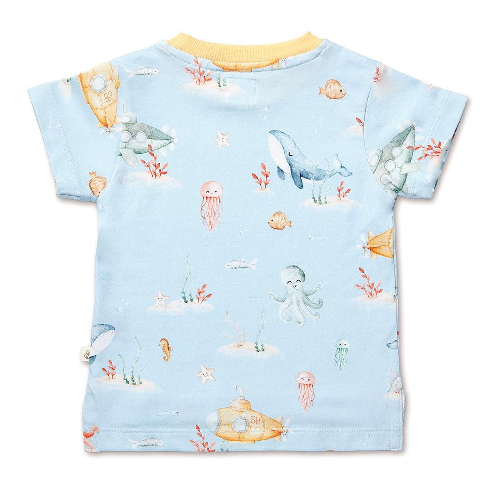 Blue Little Subs Organic Short Sleeve T-Shirt - View 6