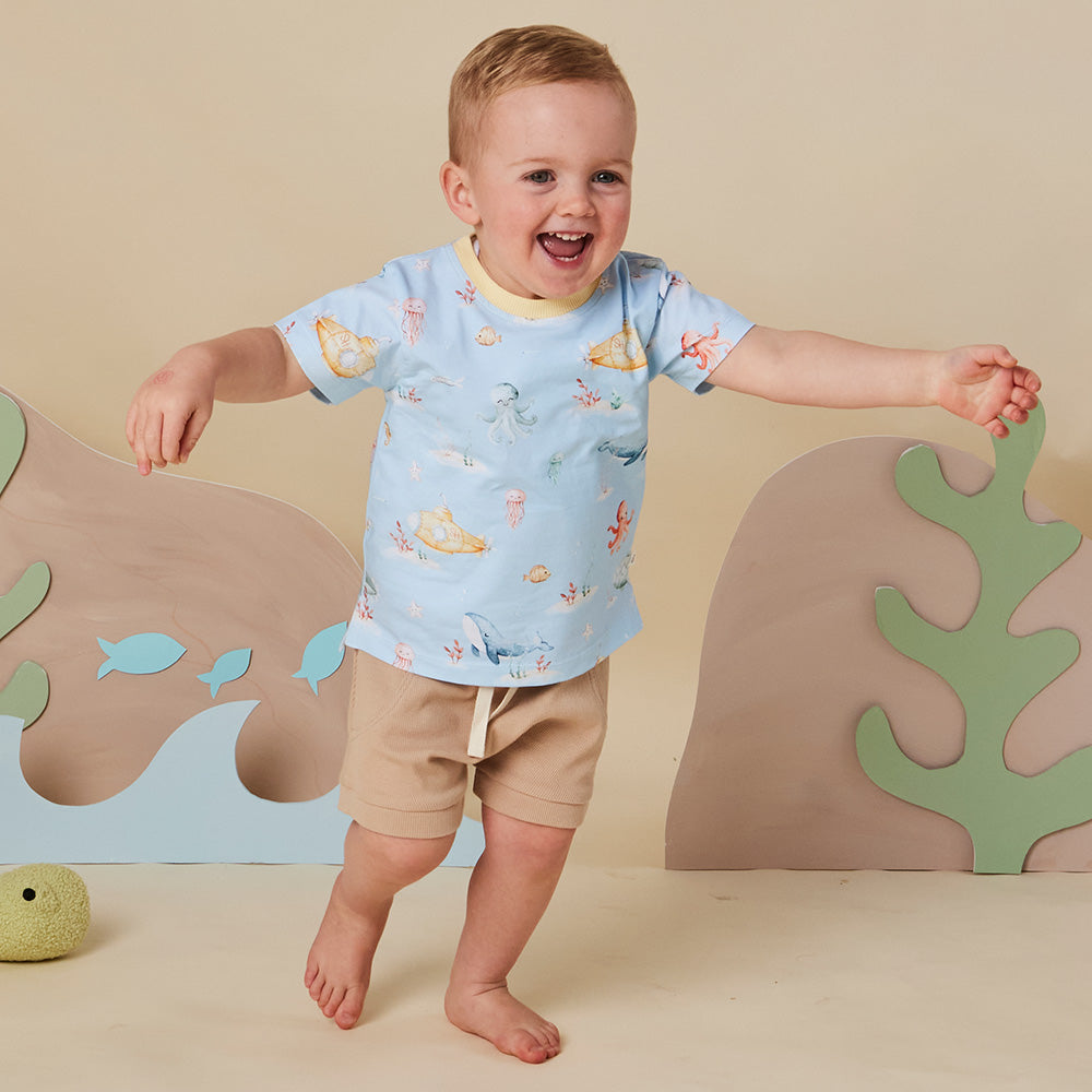 Blue Little Subs Organic Short Sleeve T-Shirt - View 8