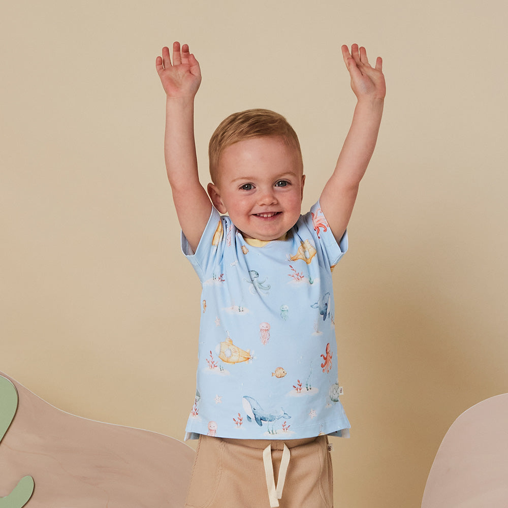 Blue Little Subs Organic Short Sleeve T-Shirt - View 5