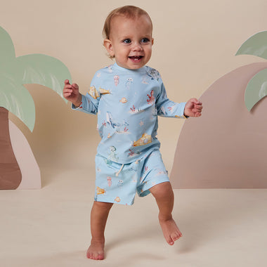 Blue Little Subs Board Shorts | Snuggle Hunny