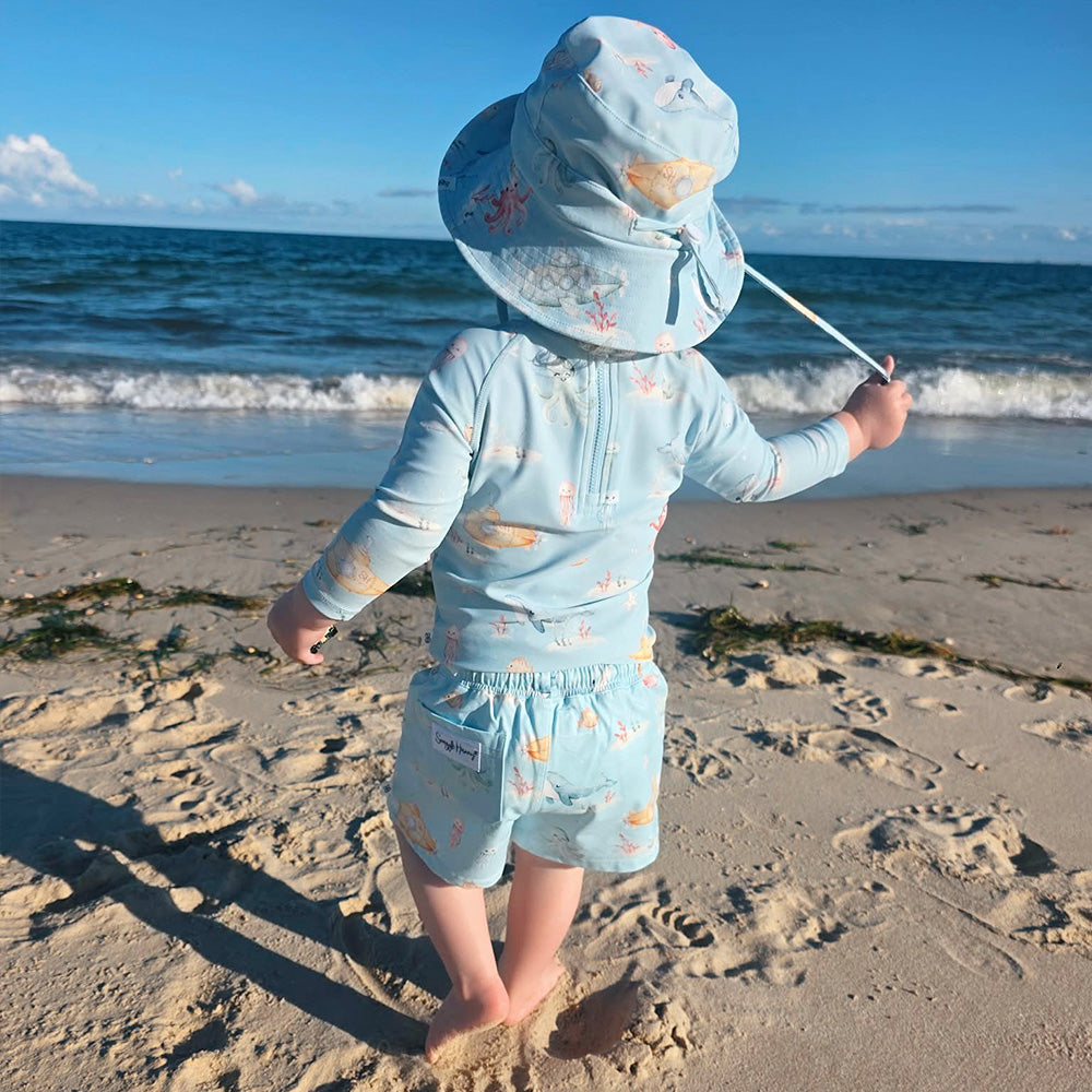 Blue Little Subs Board Shorts - View 4
