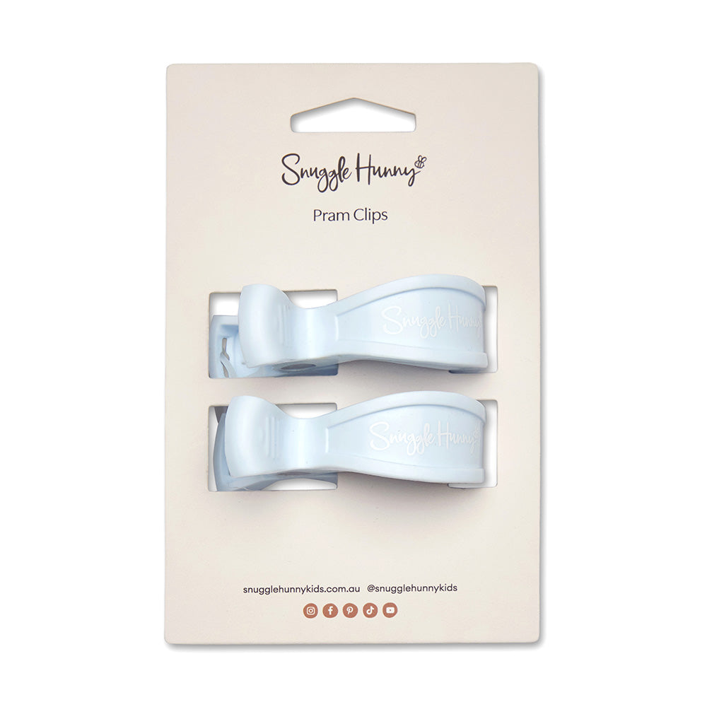 Snuggle Hunny Pram Clip Pair - Baby Blue - View 3