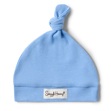 Bluebell Ribbed Organic Knotted Beanie | Snuggle Hunny