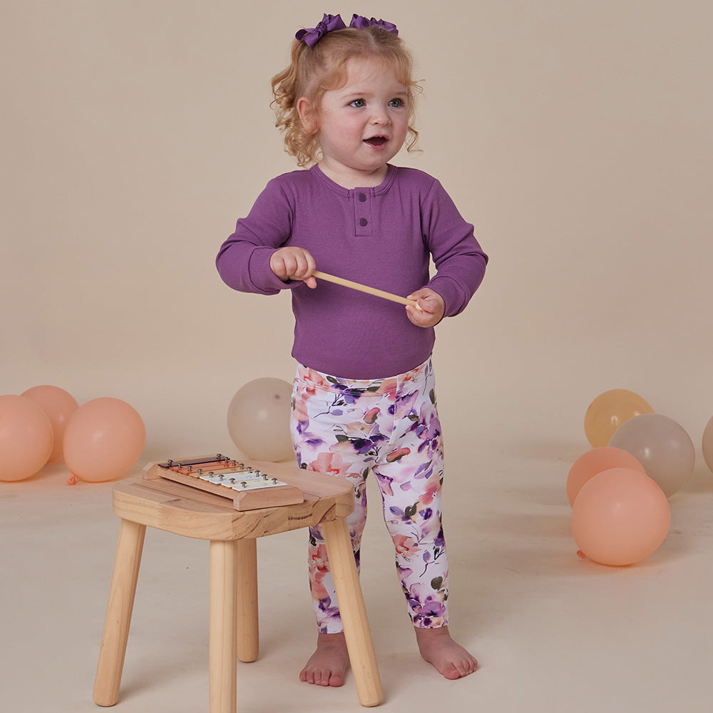 Blushing Beauty Organic Leggings - View 3