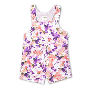 Blushing Beauty Organic Snuggle Overall Shorts | Snuggle Hunny