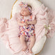 Blushing Beauty Organic Snuggle Overall Shorts - Thumbnail 5