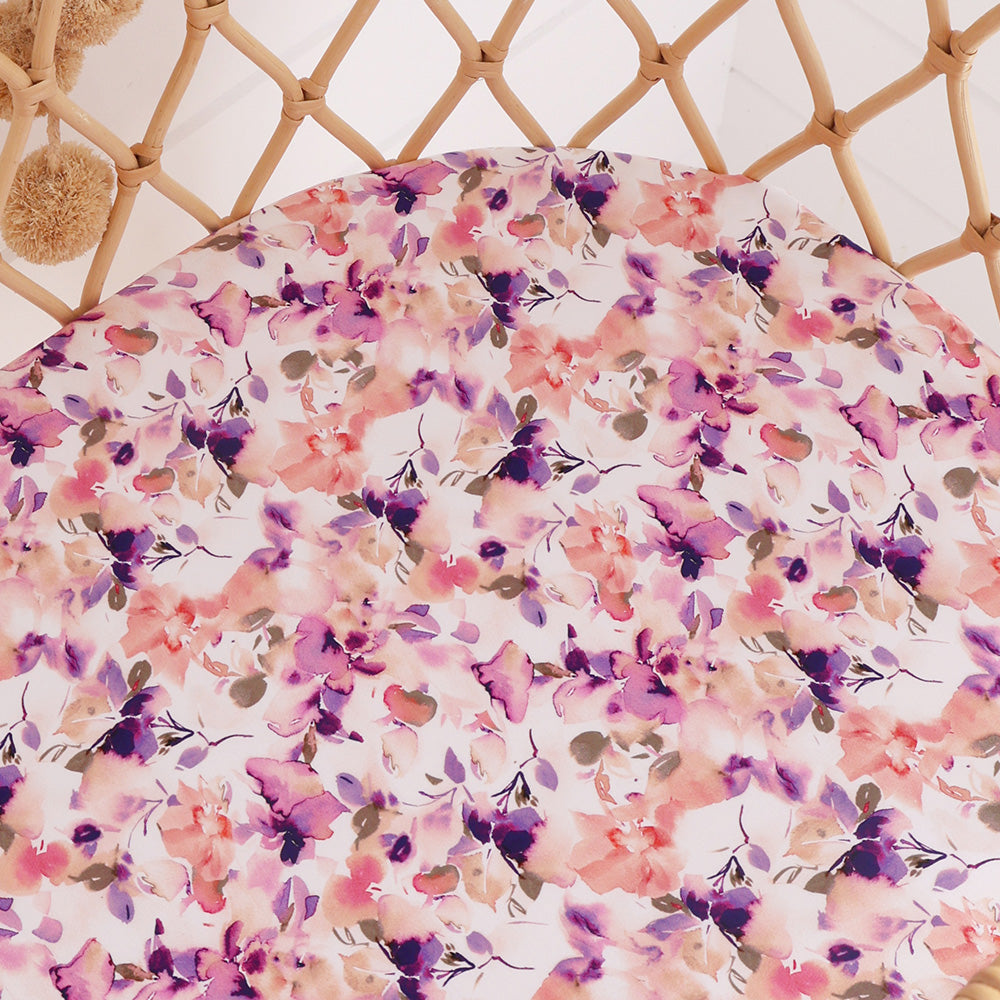 Blushing Beauty Organic Bassinet Sheet / Change Pad Cover - View 2
