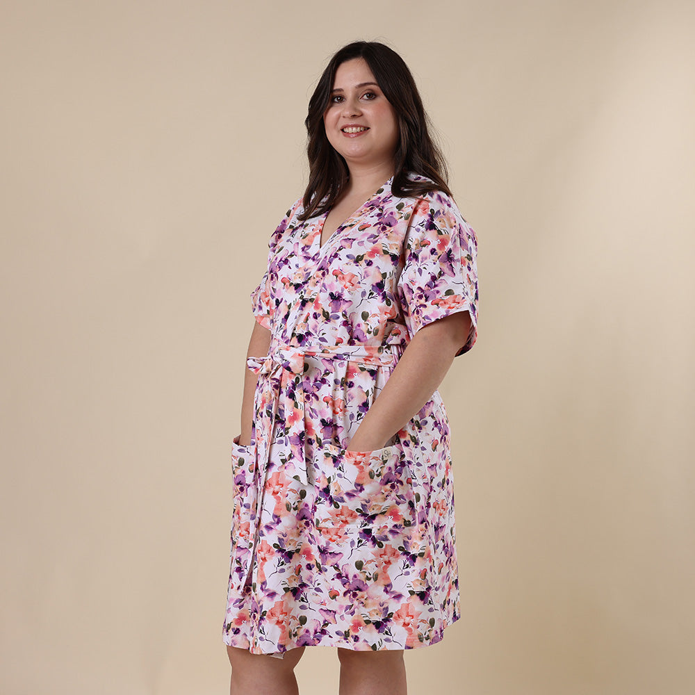 Blushing Beauty Organic Maternity Robe - View 7