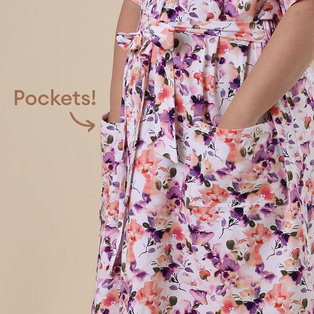 Blushing Beauty Organic Maternity Robe - View 5