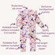 Blushing Beauty Organic Snugglesuit Convertible Romper with Frill - Thumbnail 4
