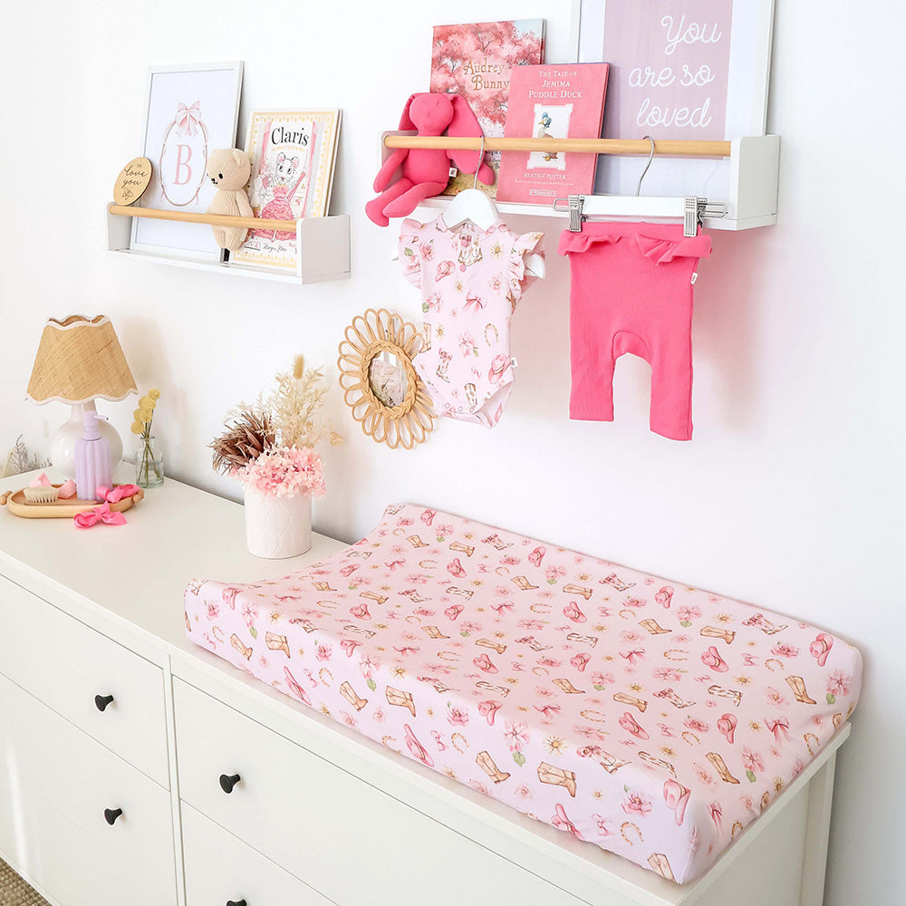Boots & Bows Organic Bassinet Sheet / Change Pad Cover - View 3