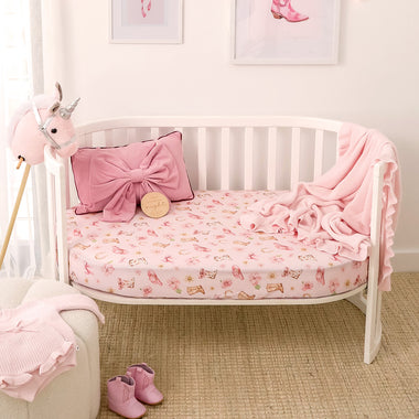 Boots & Bows Organic Fitted Cot Sheet | Snuggle Hunny