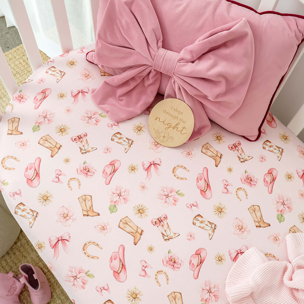 Boots & Bows Organic Fitted Cot Sheet - View 3