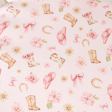 Boots & Bows Organic Fitted Cot Sheet | Snuggle Hunny