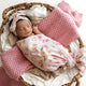 Boots & Bows Organic Jersey Wrap & Topknot Set - Thumbnail 4