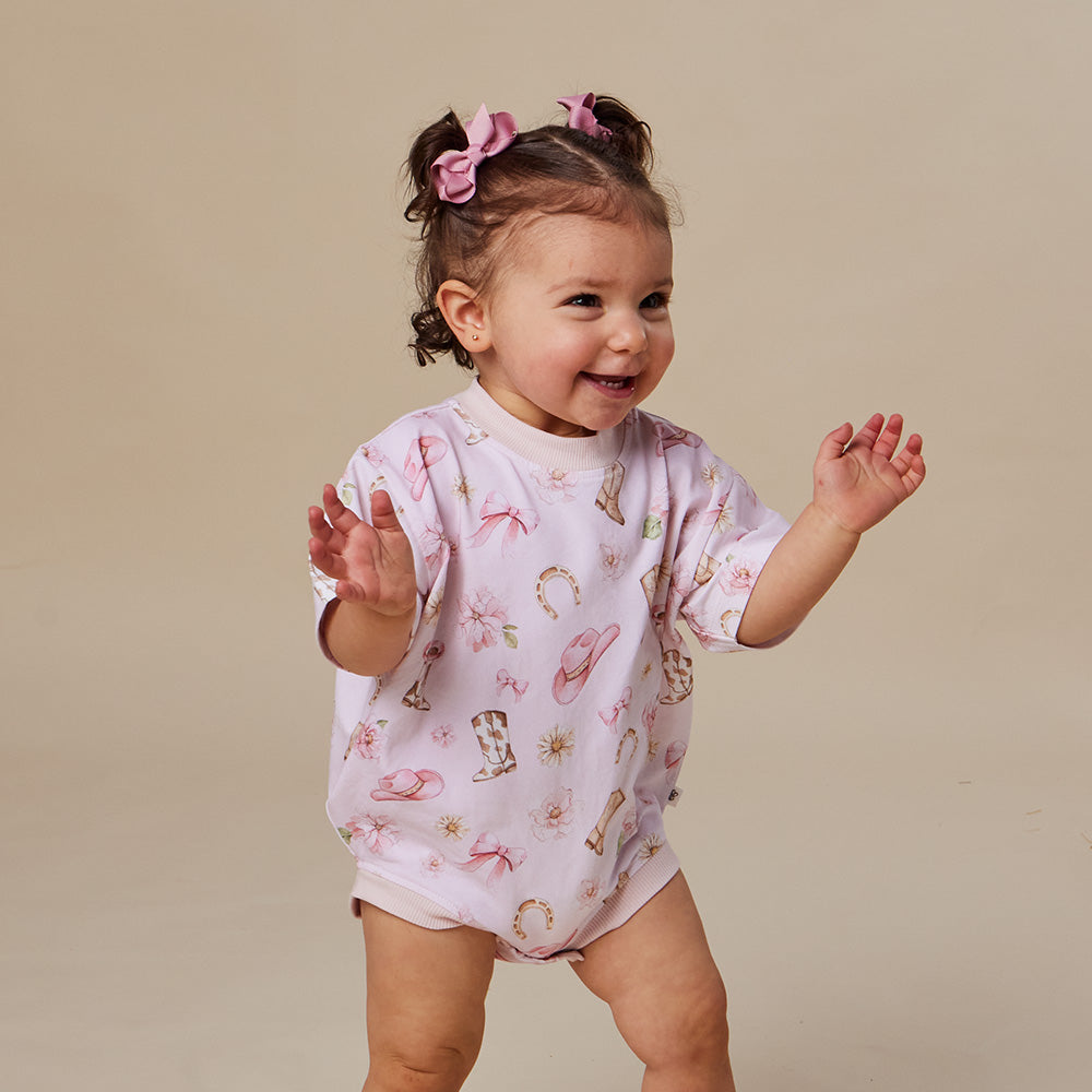 Boots & Bows Organic Oversized Romper - View 8