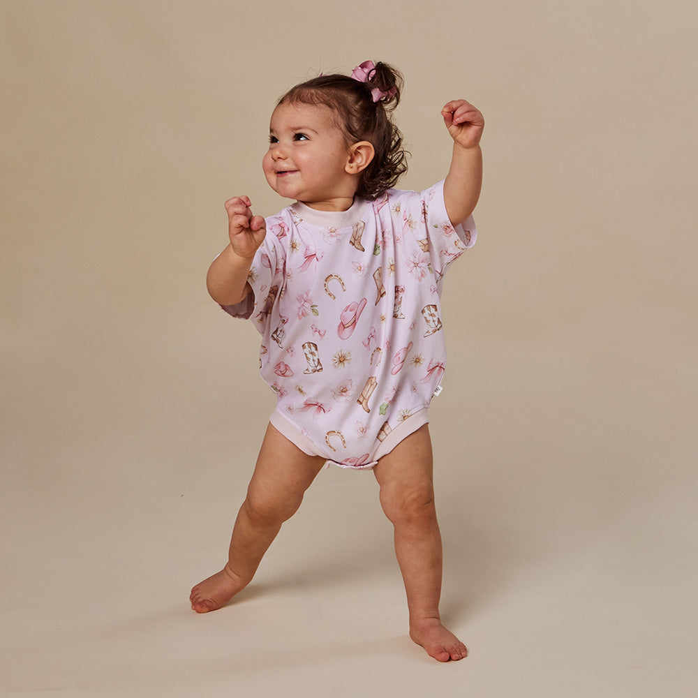 Boots & Bows Organic Oversized Romper - View 11