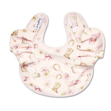 Boots & Bows Frill Snuggle Bib | Snuggle Hunny
